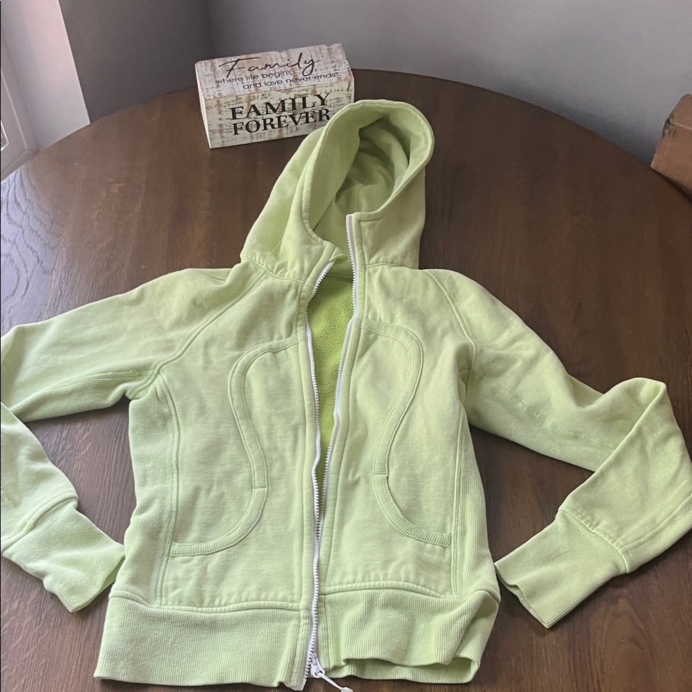 lululemon athletica Lime Green Hoodie Jacket